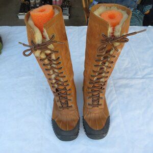 UGG Tan and Black Winter Boots